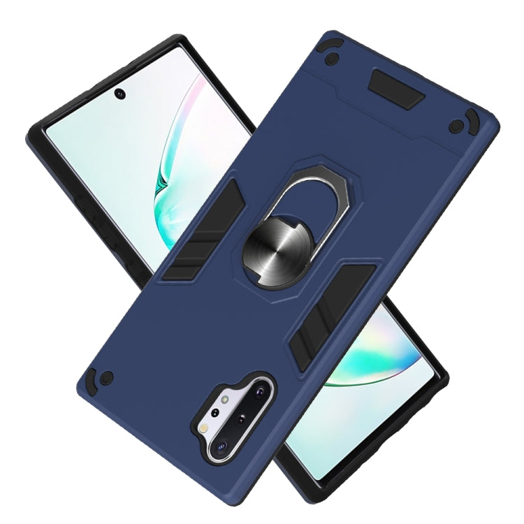 For Samsung Galaxy Note 10+ / Note 10+ 5G 2 in 1 Armour Series PC + TPU Protective Case with Ring Holder
