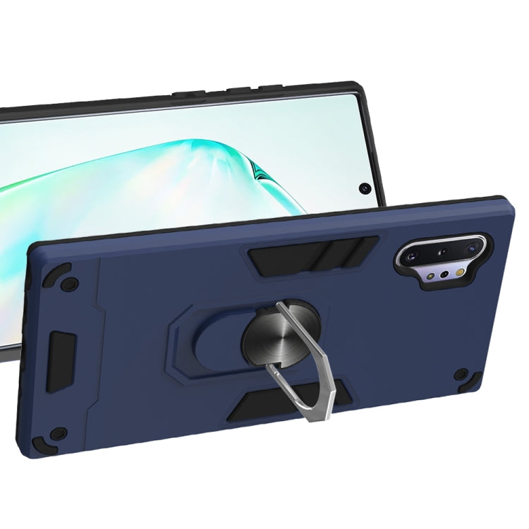 For Samsung Galaxy Note 10+ / Note 10+ 5G 2 in 1 Armour Series PC + TPU Protective Case with Ring Holder