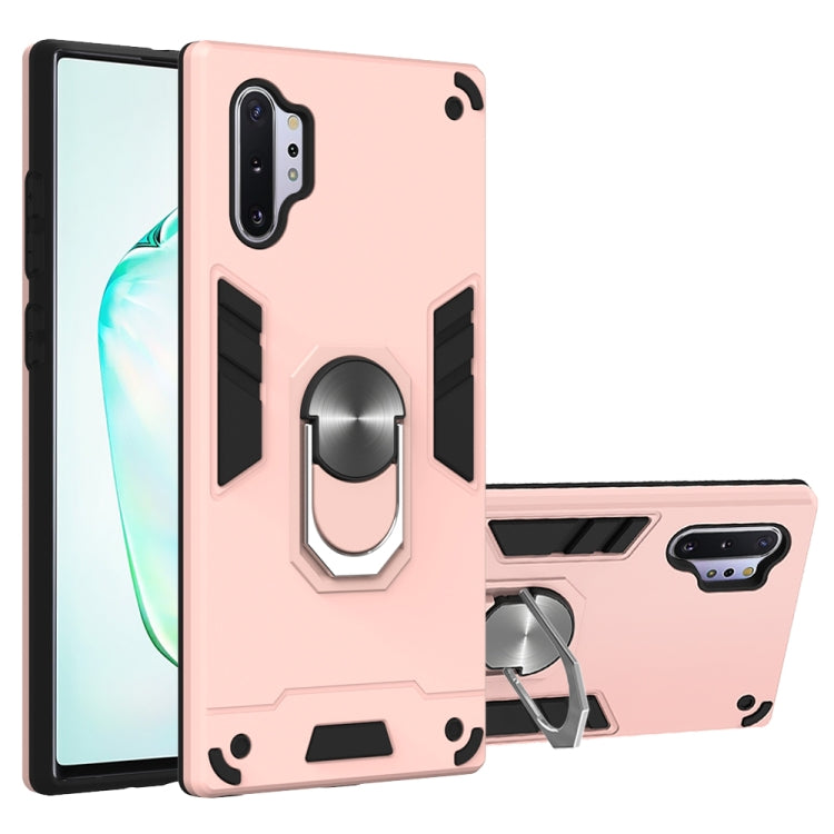 For Samsung Galaxy Note 10+ / Note 10+ 5G 2 in 1 Armour Series PC + TPU Protective Case with Ring Holder