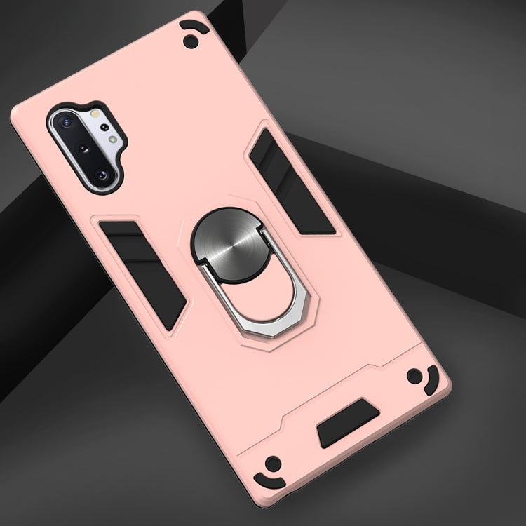 For Samsung Galaxy Note 10+ / Note 10+ 5G 2 in 1 Armour Series PC + TPU Protective Case with Ring Holder