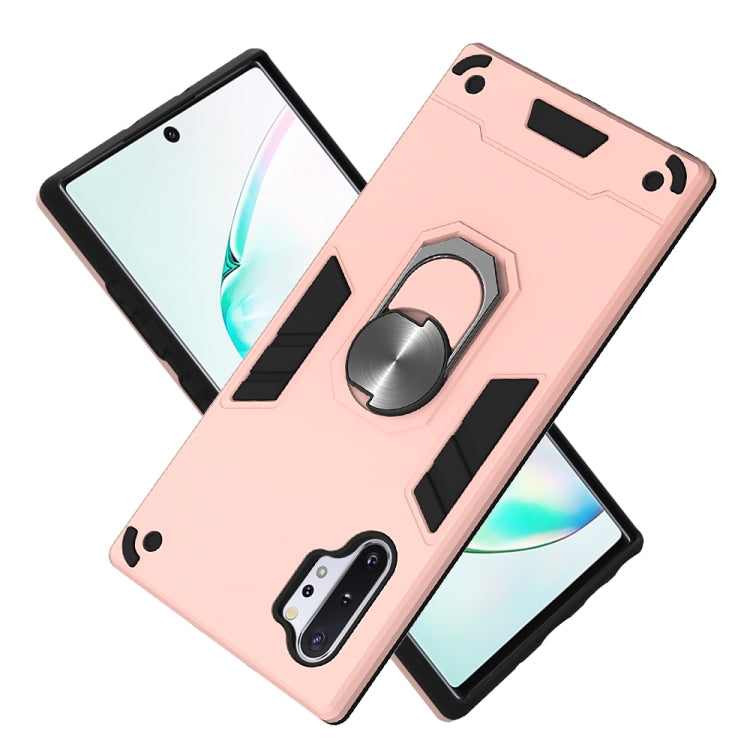 For Samsung Galaxy Note 10+ / Note 10+ 5G 2 in 1 Armour Series PC + TPU Protective Case with Ring Holder