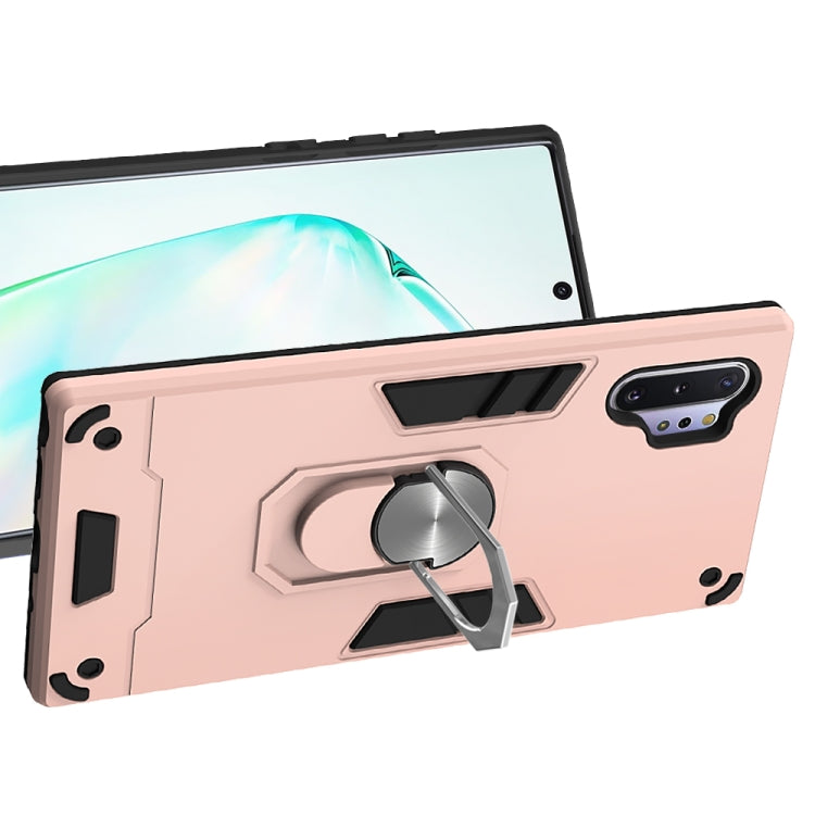 For Samsung Galaxy Note 10+ / Note 10+ 5G 2 in 1 Armour Series PC + TPU Protective Case with Ring Holder