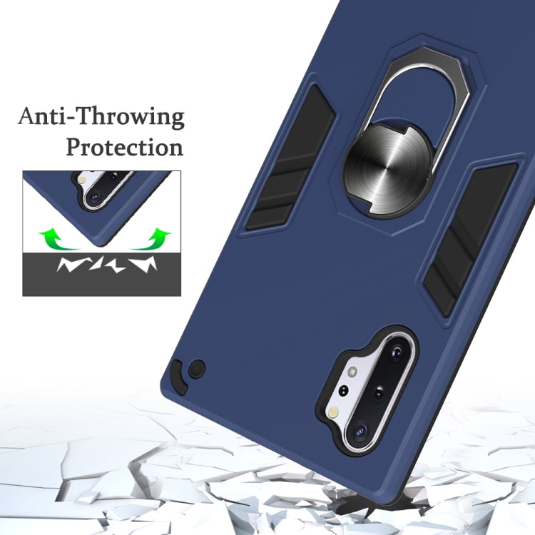 For Samsung Galaxy Note 10+ / Note 10+ 5G 2 in 1 Armour Series PC + TPU Protective Case with Ring Holder