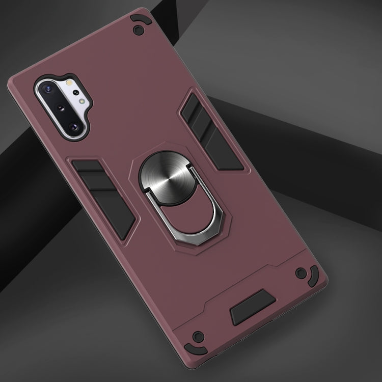 For Samsung Galaxy Note 10+ / Note 10+ 5G 2 in 1 Armour Series PC + TPU Protective Case with Ring Holder
