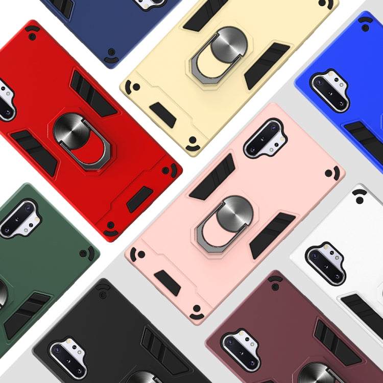 For Samsung Galaxy Note 10+ / Note 10+ 5G 2 in 1 Armour Series PC + TPU Protective Case with Ring Holder