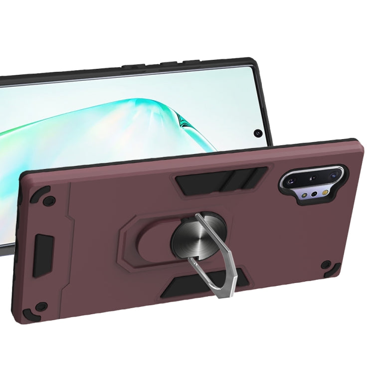 For Samsung Galaxy Note 10+ / Note 10+ 5G 2 in 1 Armour Series PC + TPU Protective Case with Ring Holder