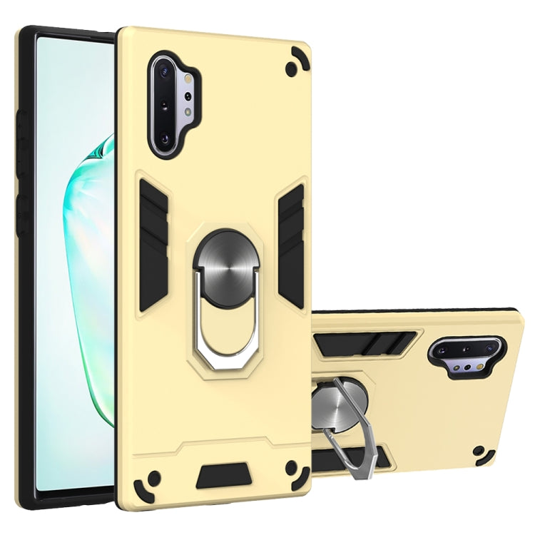 For Samsung Galaxy Note 10+ / Note 10+ 5G 2 in 1 Armour Series PC + TPU Protective Case with Ring Holder