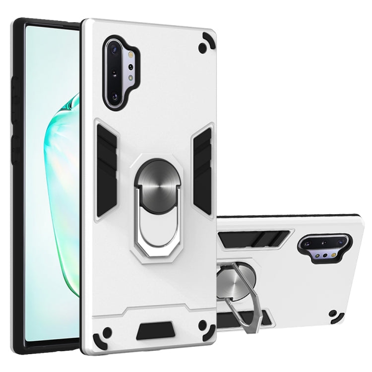 For Samsung Galaxy Note 10+ / Note 10+ 5G 2 in 1 Armour Series PC + TPU Protective Case with Ring Holder
