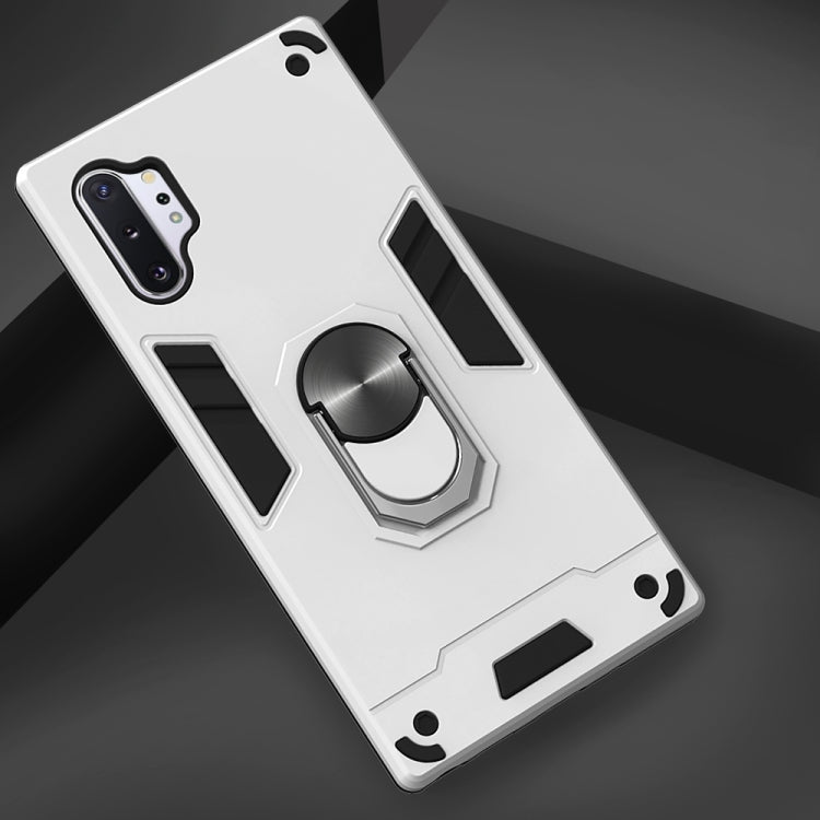 For Samsung Galaxy Note 10+ / Note 10+ 5G 2 in 1 Armour Series PC + TPU Protective Case with Ring Holder