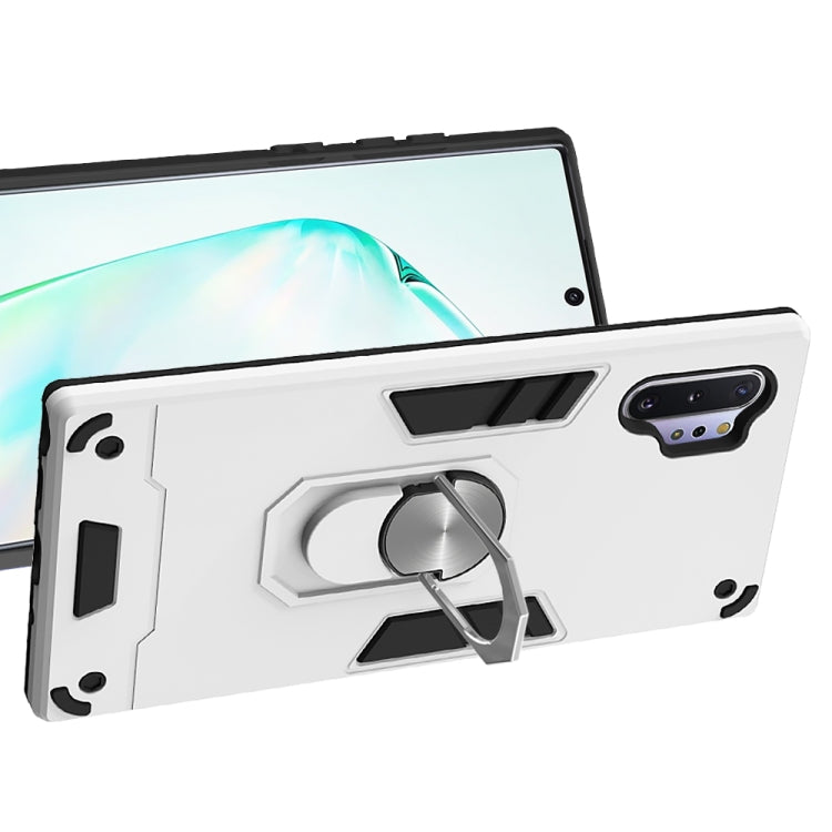 For Samsung Galaxy Note 10+ / Note 10+ 5G 2 in 1 Armour Series PC + TPU Protective Case with Ring Holder