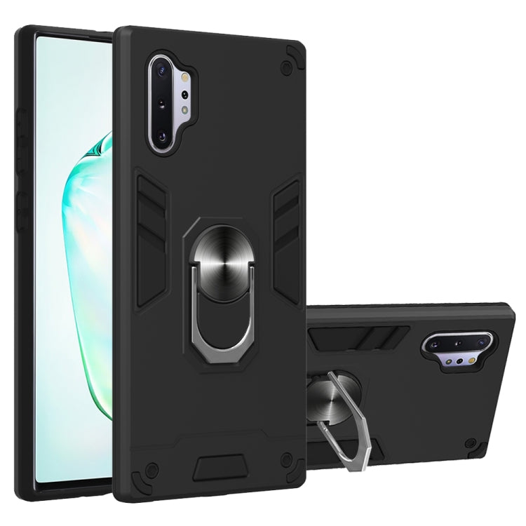 For Samsung Galaxy Note 10+ / Note 10+ 5G 2 in 1 Armour Series PC + TPU Protective Case with Ring Holder