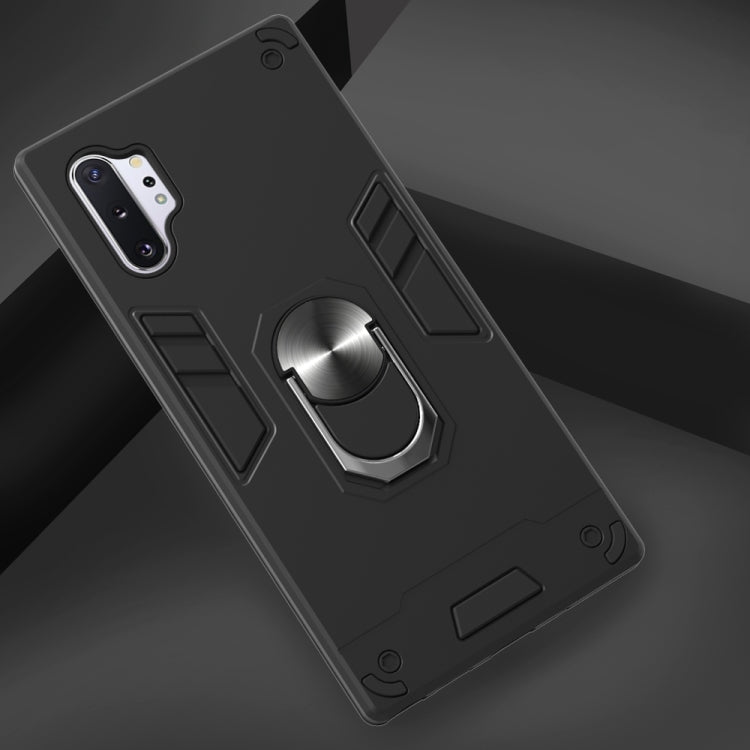 For Samsung Galaxy Note 10+ / Note 10+ 5G 2 in 1 Armour Series PC + TPU Protective Case with Ring Holder