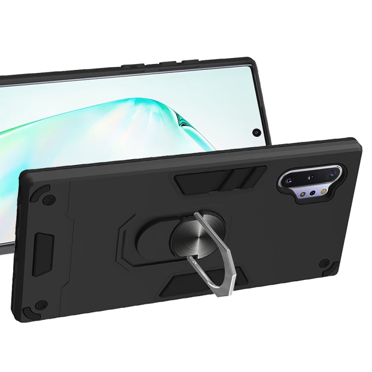 For Samsung Galaxy Note 10+ / Note 10+ 5G 2 in 1 Armour Series PC + TPU Protective Case with Ring Holder