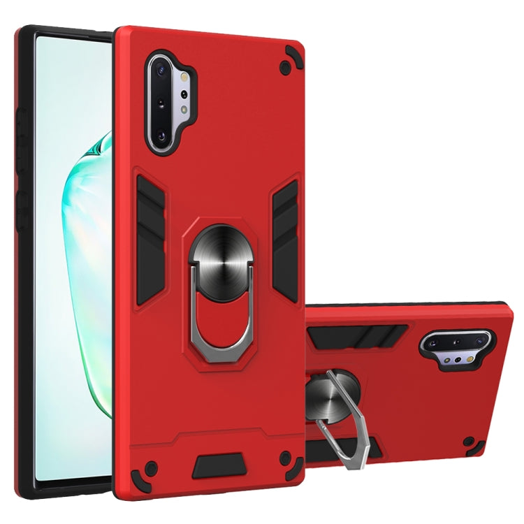 For Samsung Galaxy Note 10+ / Note 10+ 5G 2 in 1 Armour Series PC + TPU Protective Case with Ring Holder