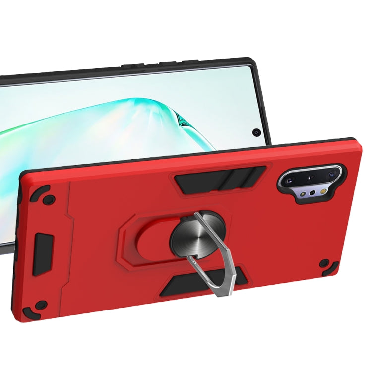For Samsung Galaxy Note 10+ / Note 10+ 5G 2 in 1 Armour Series PC + TPU Protective Case with Ring Holder