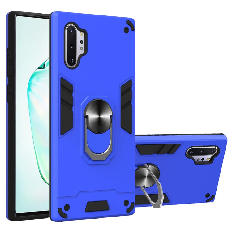 For Samsung Galaxy Note 10+ / Note 10+ 5G 2 in 1 Armour Series PC + TPU Protective Case with Ring Holder