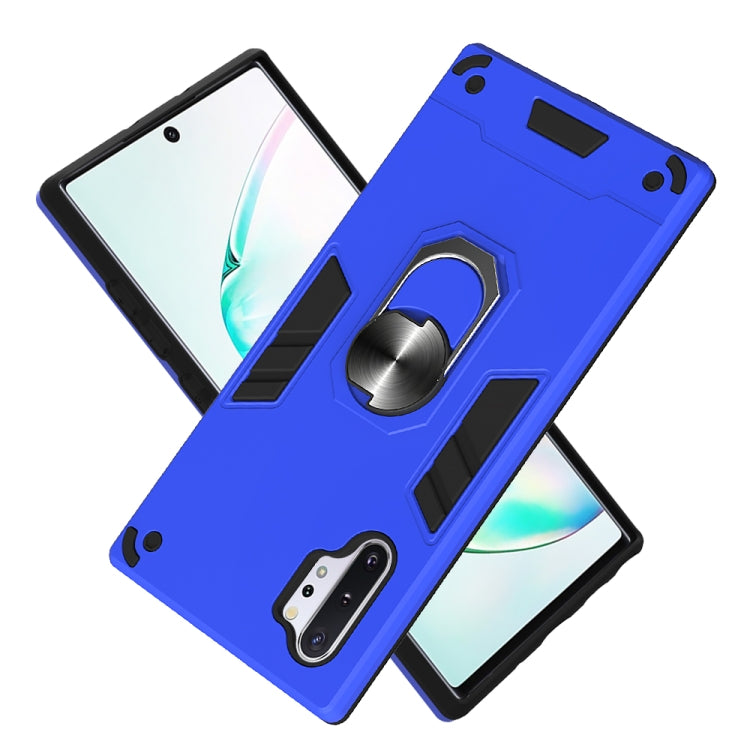 For Samsung Galaxy Note 10+ / Note 10+ 5G 2 in 1 Armour Series PC + TPU Protective Case with Ring Holder