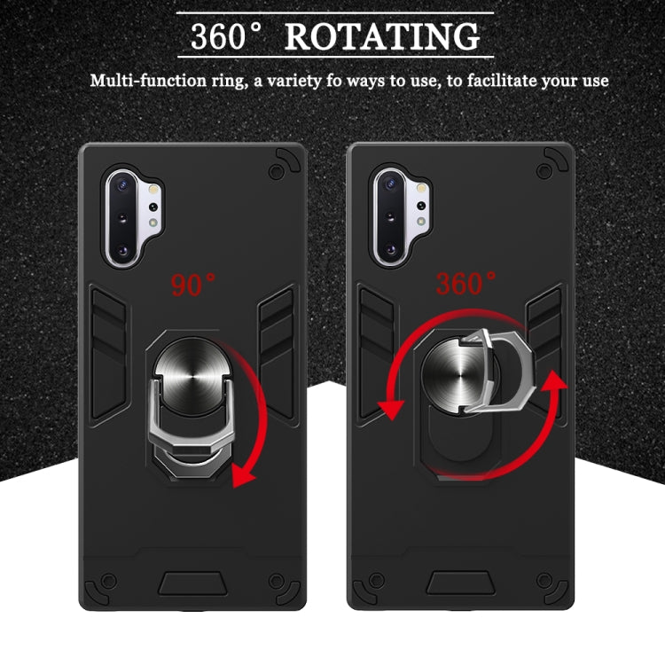 For Samsung Galaxy Note 10+ / Note 10+ 5G 2 in 1 Armour Series PC + TPU Protective Case with Ring Holder