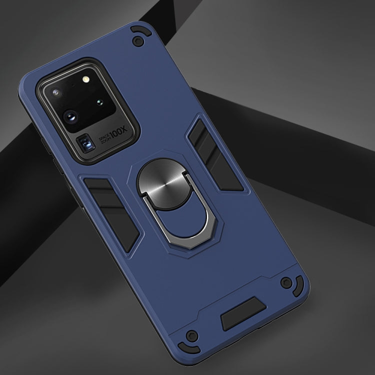 For Samsung Galaxy S20 Ultra 2 in 1 Armour Series PC + TPU Protective Case with Ring Holder