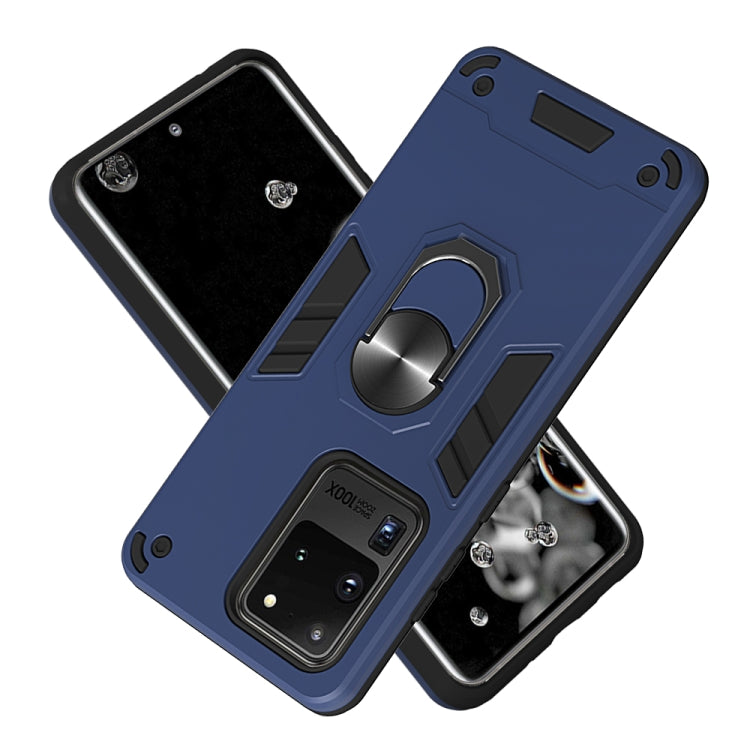 For Samsung Galaxy S20 Ultra 2 in 1 Armour Series PC + TPU Protective Case with Ring Holder