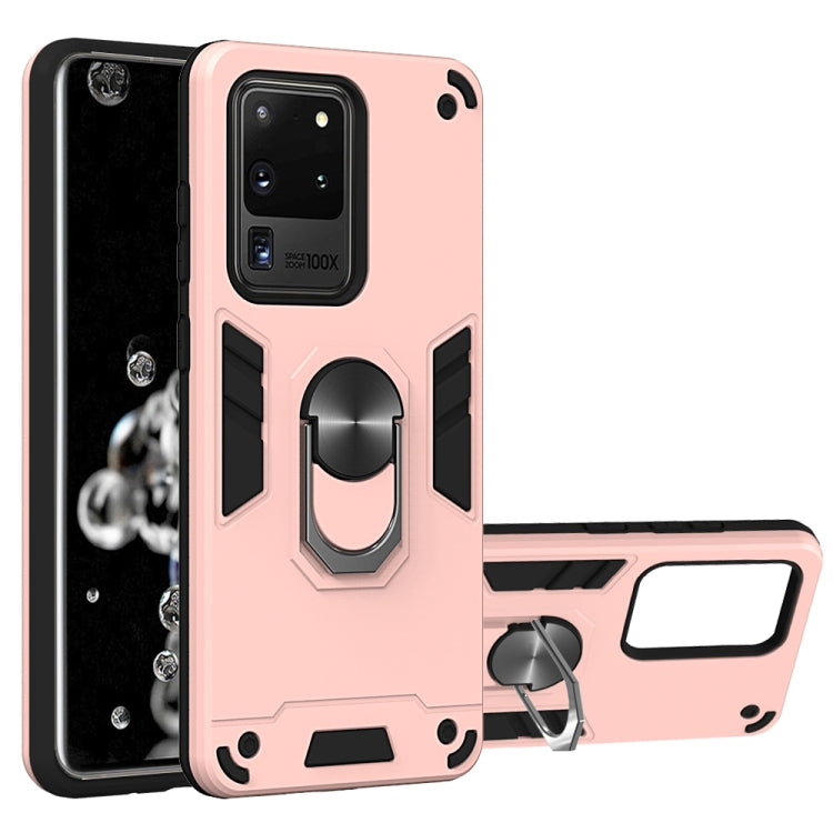 For Samsung Galaxy S20 Ultra 2 in 1 Armour Series PC + TPU Protective Case with Ring Holder