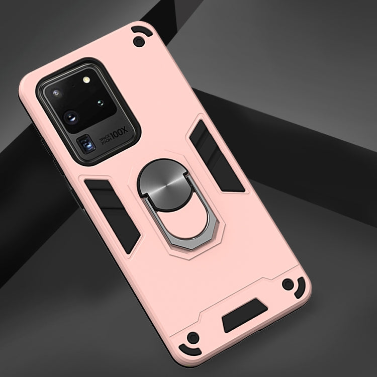 For Samsung Galaxy S20 Ultra 2 in 1 Armour Series PC + TPU Protective Case with Ring Holder