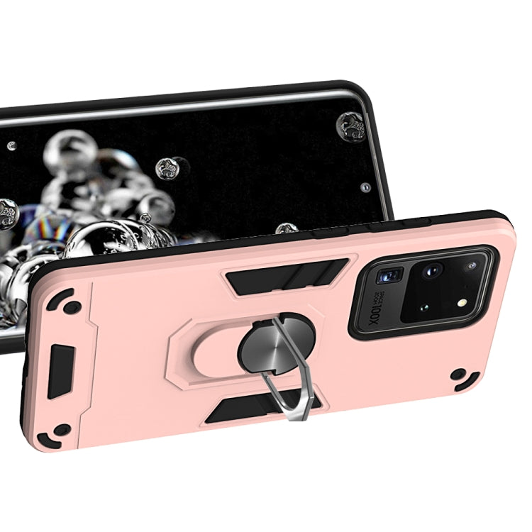 For Samsung Galaxy S20 Ultra 2 in 1 Armour Series PC + TPU Protective Case with Ring Holder