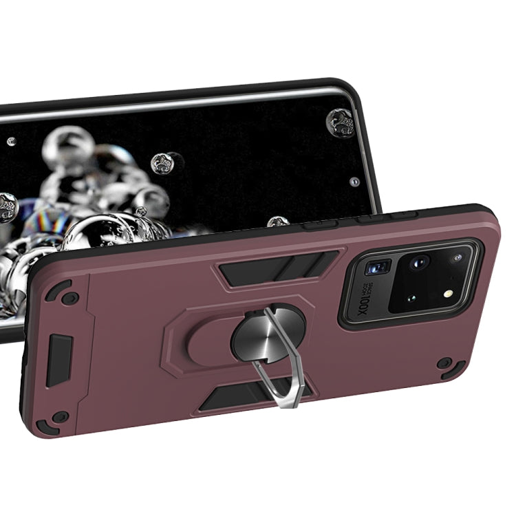 For Samsung Galaxy S20 Ultra 2 in 1 Armour Series PC + TPU Protective Case with Ring Holder