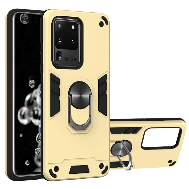 For Samsung Galaxy S20 Ultra 2 in 1 Armour Series PC + TPU Protective Case with Ring Holder