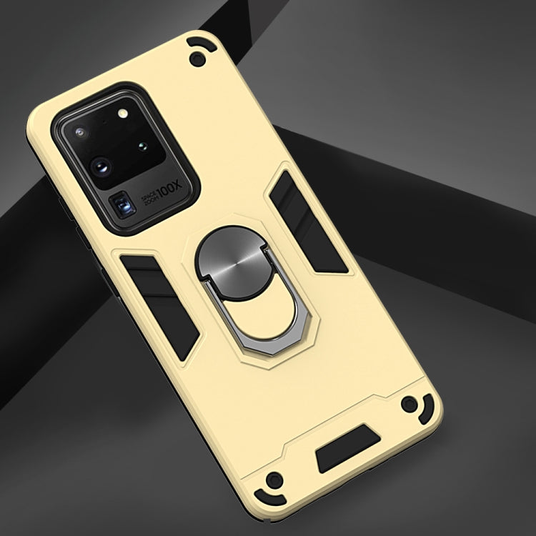 For Samsung Galaxy S20 Ultra 2 in 1 Armour Series PC + TPU Protective Case with Ring Holder