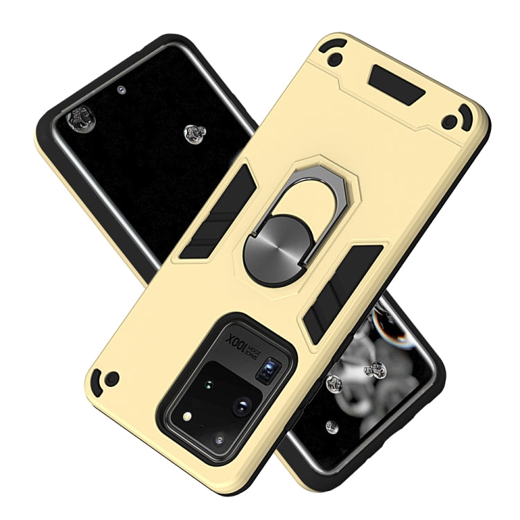 For Samsung Galaxy S20 Ultra 2 in 1 Armour Series PC + TPU Protective Case with Ring Holder
