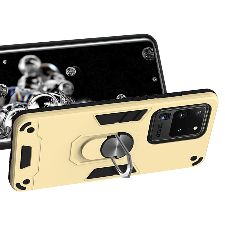 For Samsung Galaxy S20 Ultra 2 in 1 Armour Series PC + TPU Protective Case with Ring Holder