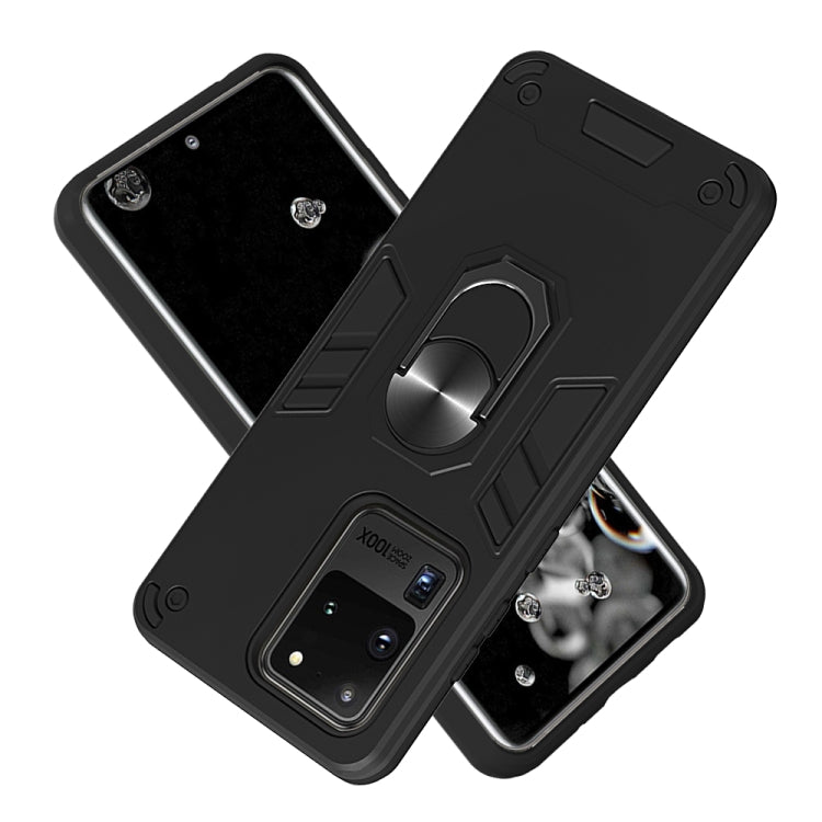 For Samsung Galaxy S20 Ultra 2 in 1 Armour Series PC + TPU Protective Case with Ring Holder