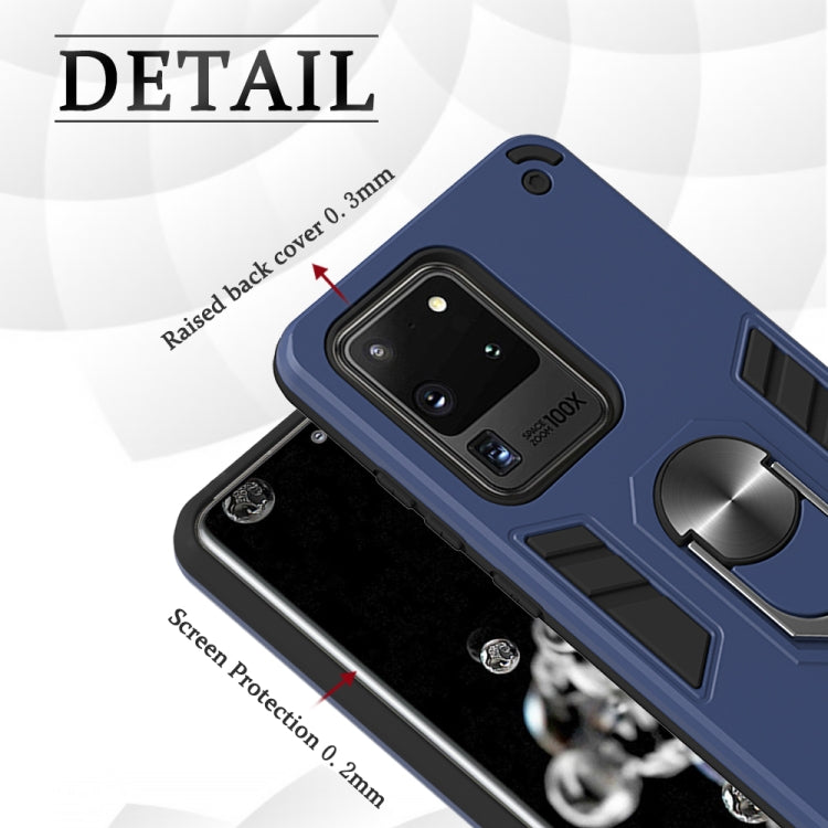 For Samsung Galaxy S20 Ultra 2 in 1 Armour Series PC + TPU Protective Case with Ring Holder