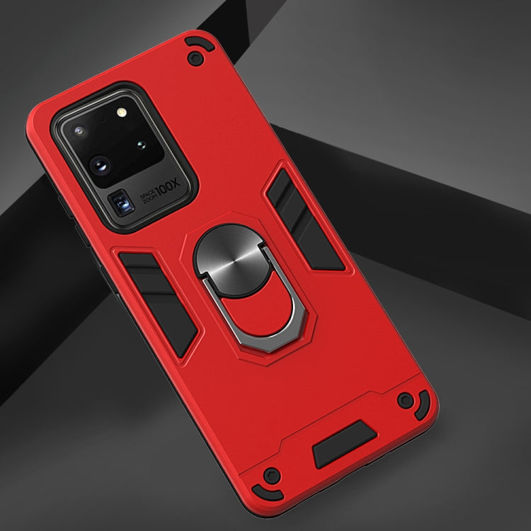 For Samsung Galaxy S20 Ultra 2 in 1 Armour Series PC + TPU Protective Case with Ring Holder