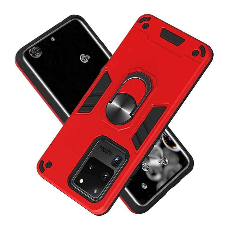 For Samsung Galaxy S20 Ultra 2 in 1 Armour Series PC + TPU Protective Case with Ring Holder