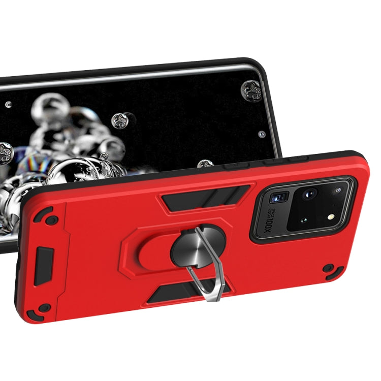 For Samsung Galaxy S20 Ultra 2 in 1 Armour Series PC + TPU Protective Case with Ring Holder