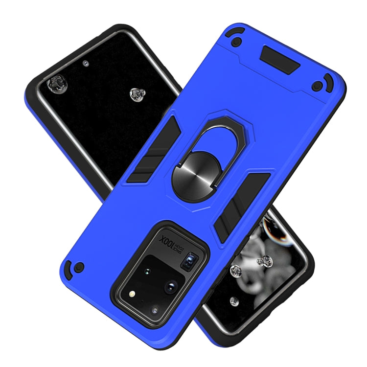 For Samsung Galaxy S20 Ultra 2 in 1 Armour Series PC + TPU Protective Case with Ring Holder