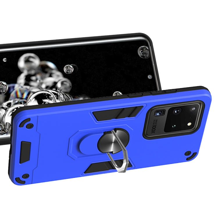 For Samsung Galaxy S20 Ultra 2 in 1 Armour Series PC + TPU Protective Case with Ring Holder