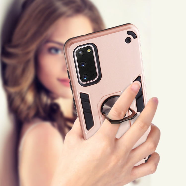 For Samsung Galaxy S20 2 in 1 Armour Series PC + TPU Protective Case with Ring Holder