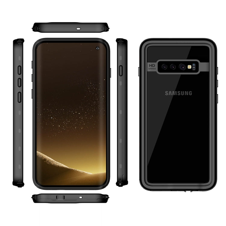 For Samsung Galaxy S10 RedPepper Transparent Dot Shockproof Waterproof PC + TPU Protective Case