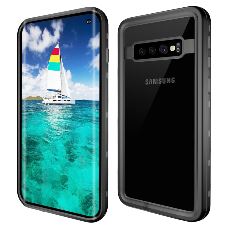For Samsung Galaxy S10 RedPepper Transparent Dot Shockproof Waterproof PC + TPU Protective Case