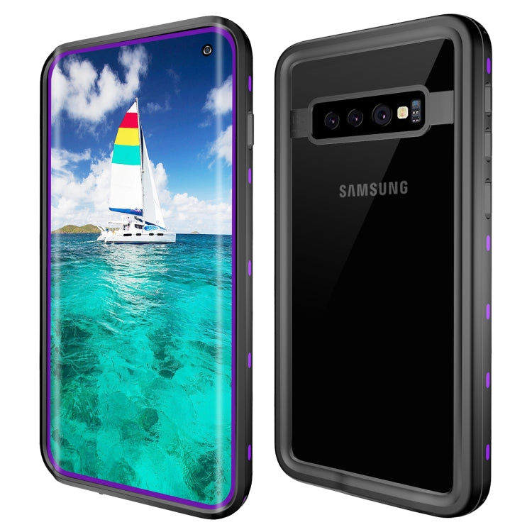 For Samsung Galaxy S10 RedPepper Transparent Dot Shockproof Waterproof PC + TPU Protective Case