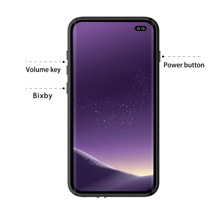 For Samsung Galaxy S10 Plus RedPepper Transparent Dot Shockproof Waterproof PC + TPU Protective Case
