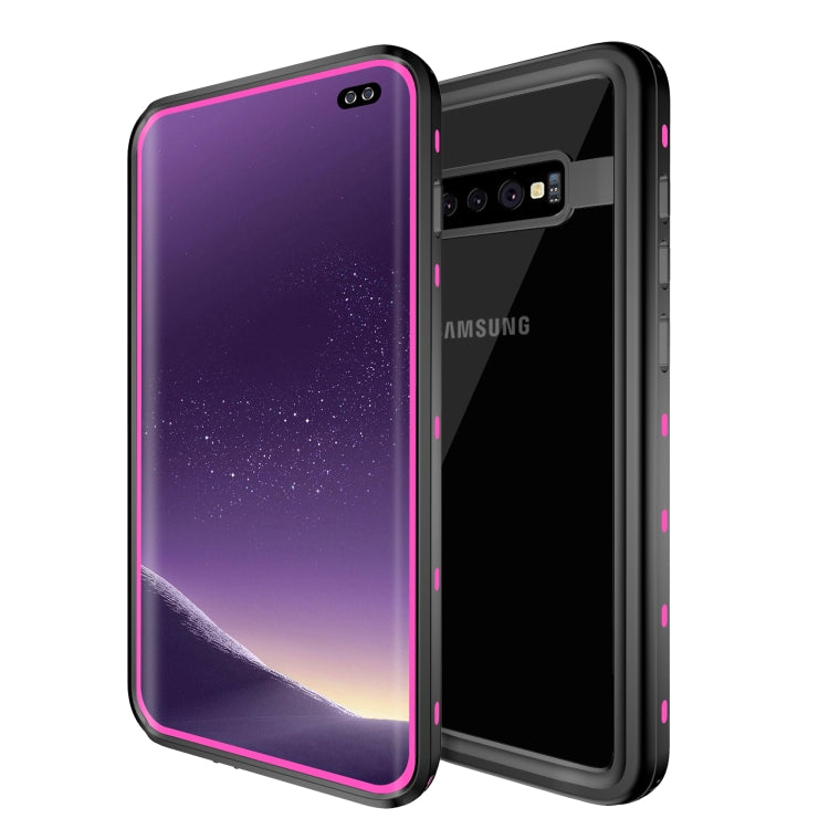 For Samsung Galaxy S10 Plus RedPepper Transparent Dot Shockproof Waterproof PC + TPU Protective Case