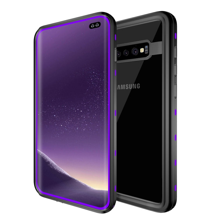 For Samsung Galaxy S10 Plus RedPepper Transparent Dot Shockproof Waterproof PC + TPU Protective Case