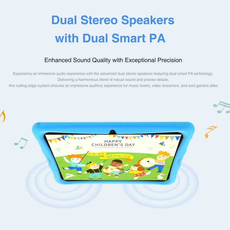 [HK Warehouse] DOOGEE U10 KID Tablet 10.1 inch, 9GB+128GB, Android 13 RK3562 Quad Core Support Parental Control, Global Version with Google Play, EU Plug(Blue)