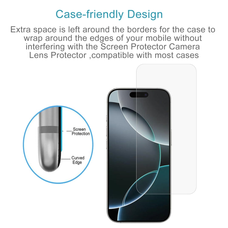 For iPhone 16 Pro 10pcs 0.26mm 9H 2.5D Tempered Glass Film