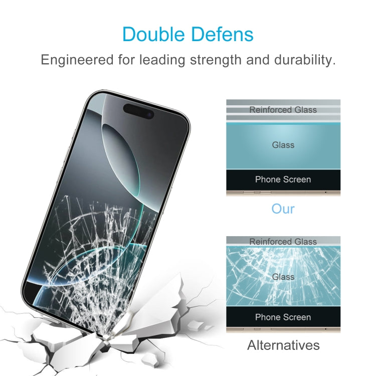 For iPhone 16 Pro 50pcs 0.26mm 9H 2.5D Tempered Glass Film