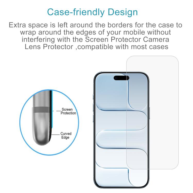 For iPhone Air 50pcs 0.26mm 9H 2.5D Tempered Glass Film